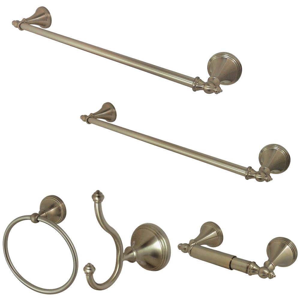 Kingston Brass Naples 5-Piece Bathroom Accessory Set (BAHK1612478) main image.