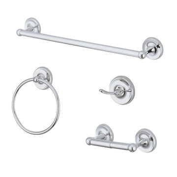 Kingston Brass Victorian 4-Piece Bathroom Accessory Set Polished Chrome