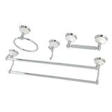 Kingston Brass Victorian 4-Piece Dual Towel Bar Bathroom Hardware Set (BAK1113478) main image.