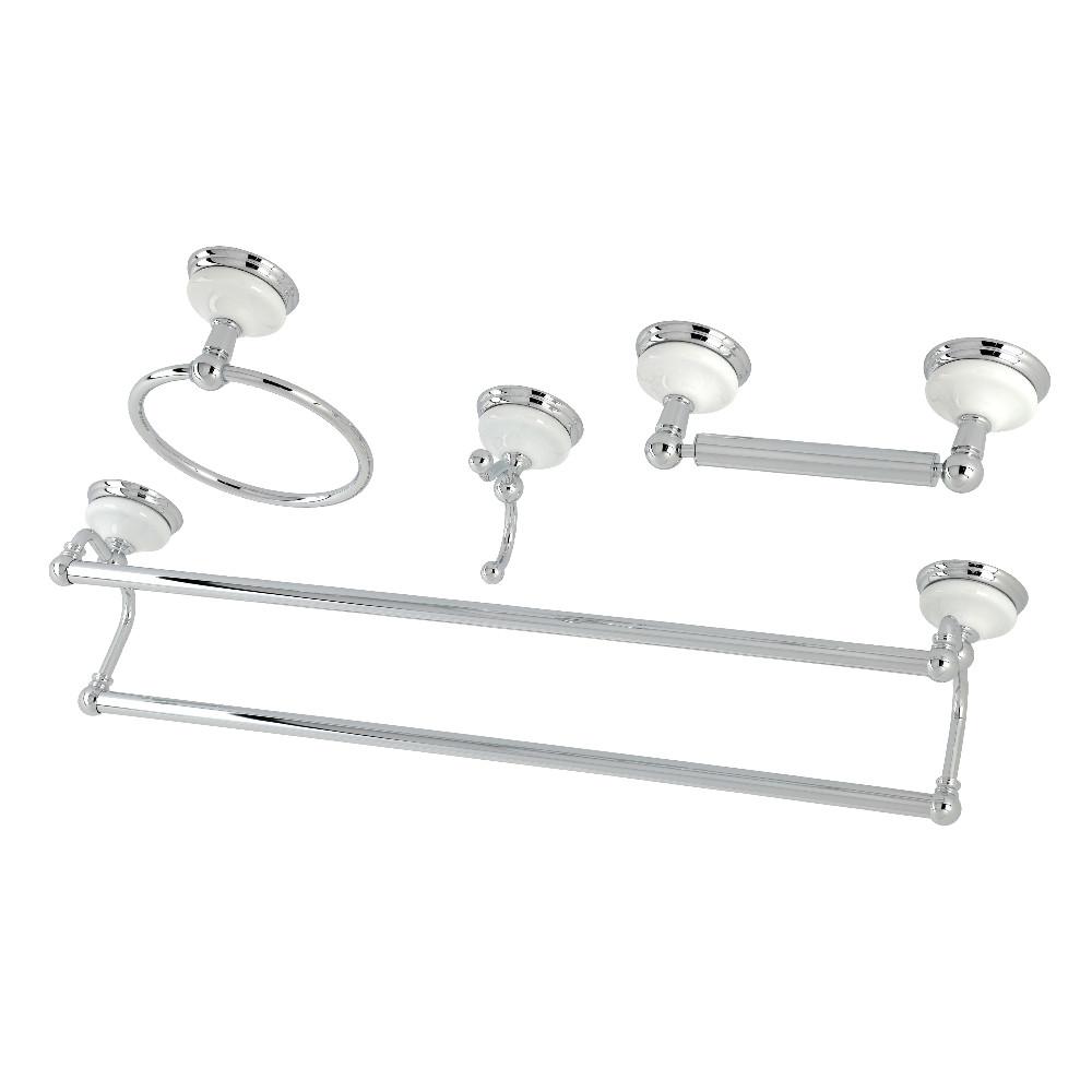 Kingston Brass Victorian 4-Piece Dual Towel Bar Bathroom Hardware Set (BAK1113478) main image.