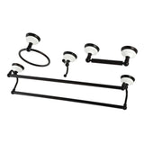 Kingston Brass Victorian 4-Pieces Dual Towel Bar Bathroom Hardware Set Oil Rubbed Bronze
