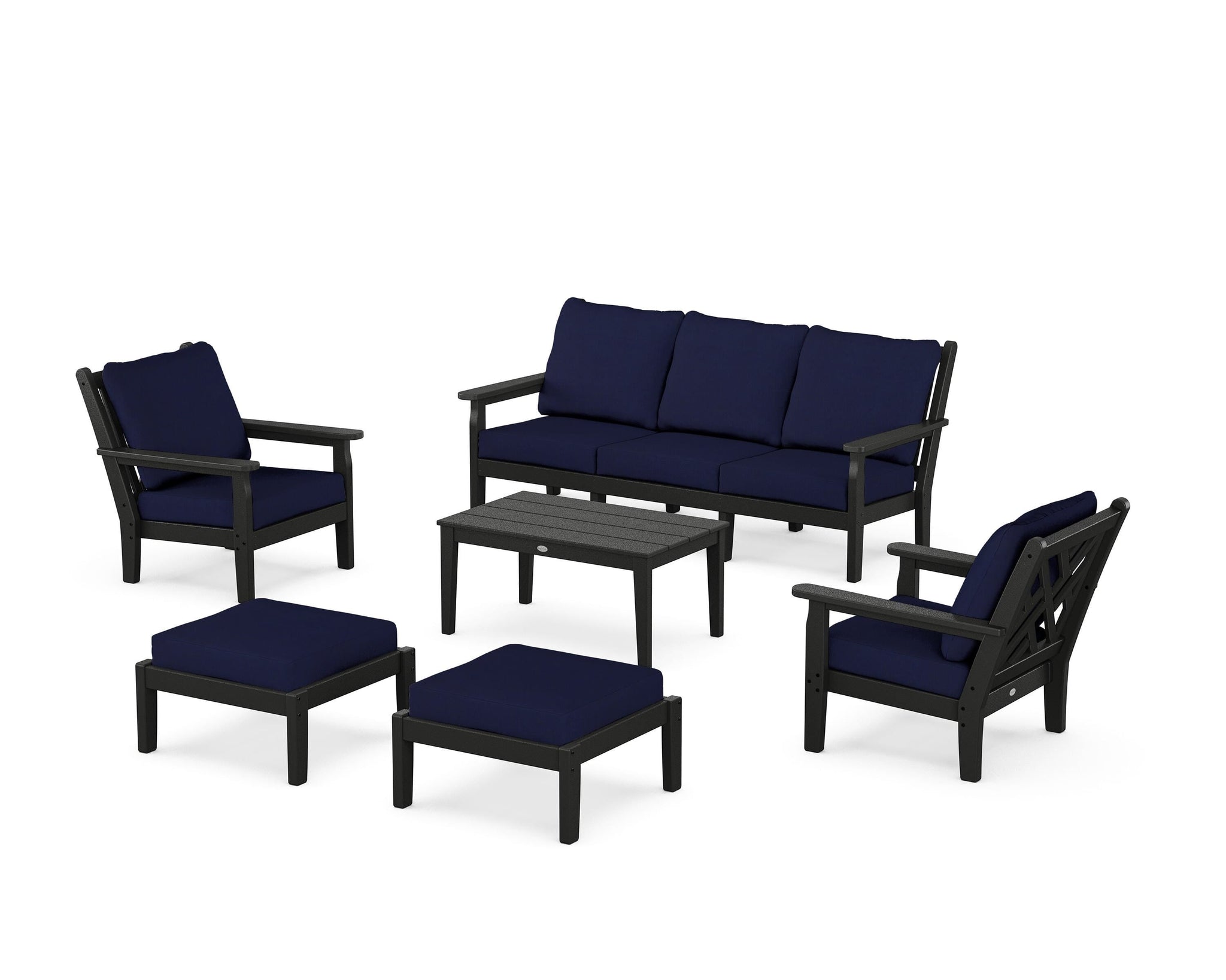 Chippendale 6-Piece Lounge Sofa Set