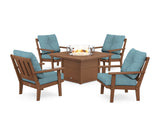 Oxford 5-Piece Deep Seating Set with Fire Pit Table