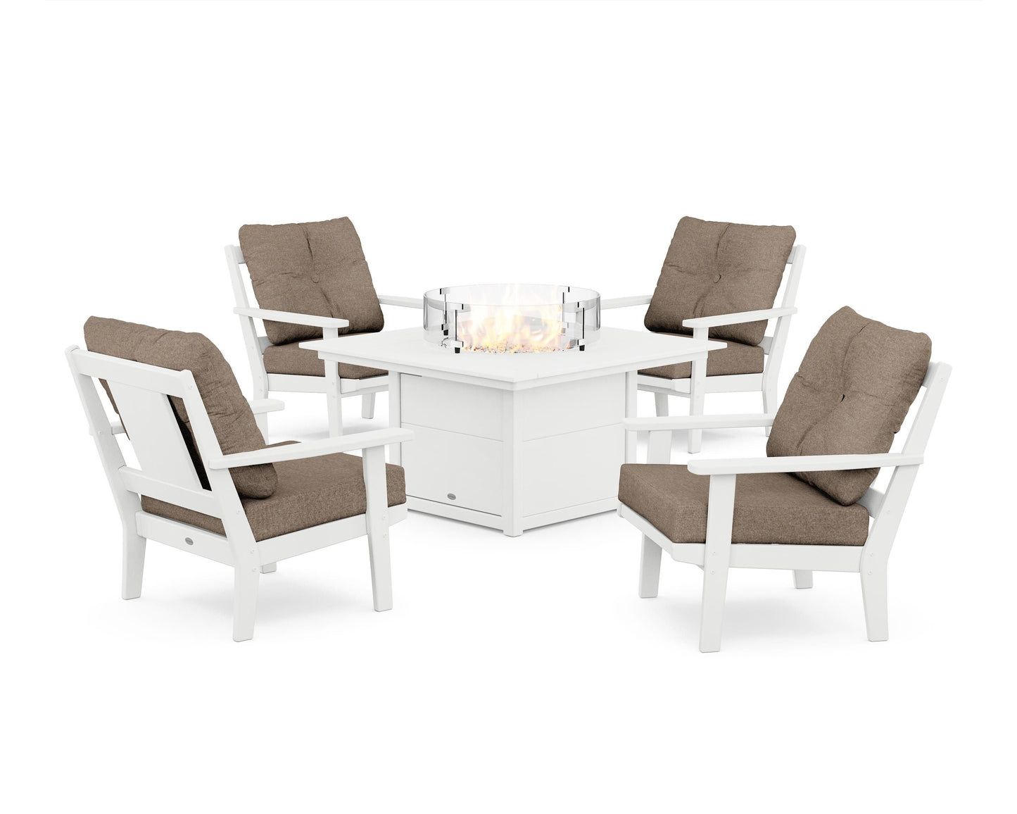 Prairie 5-Piece Deep Seating Set with Fire Pit Table