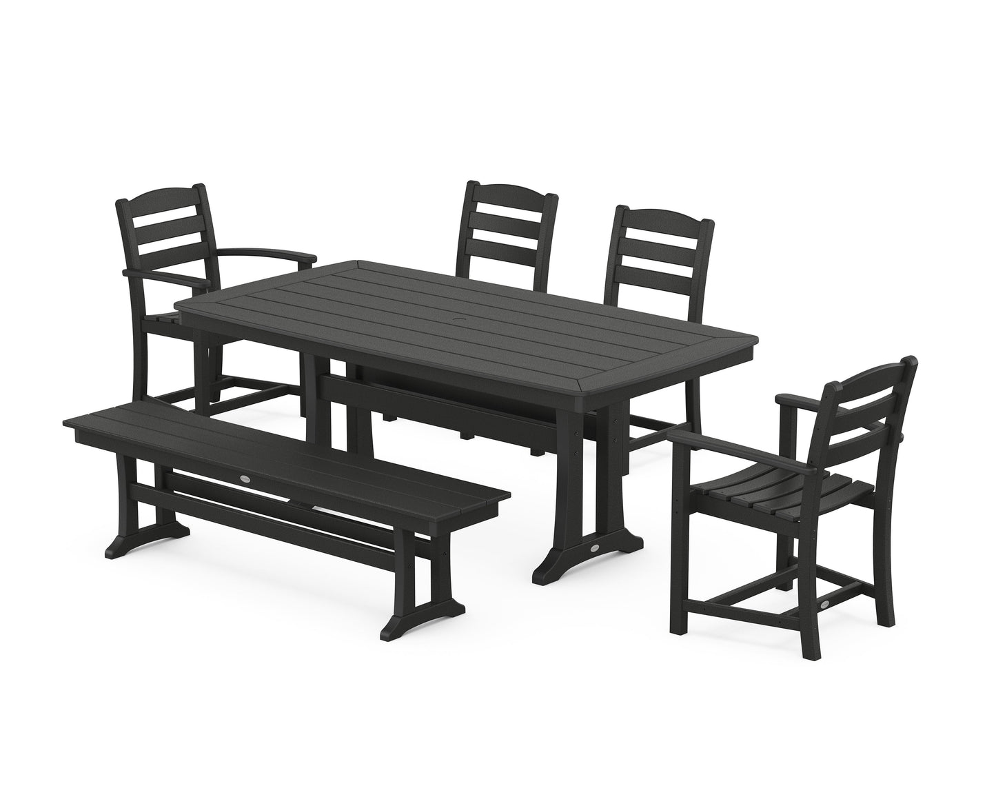 La Casa Cafe 6-Piece Dining Set with Trestle Legs