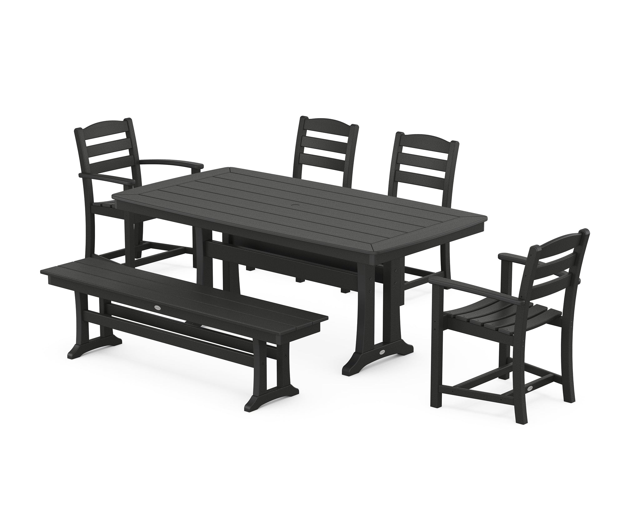 La Casa Cafe 6-Piece Dining Set with Trestle Legs