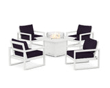 EDGE Sectional 5-Piece Deep Seating Set with Fire Pit Table