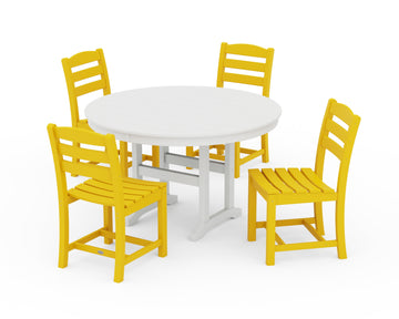 La Casa Café Side Chair 5-Piece Round Farmhouse Dining Set