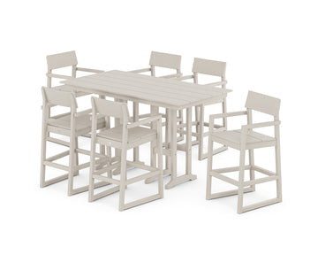 EDGE Arm Chair 7-Piece Farmhouse Bar Set