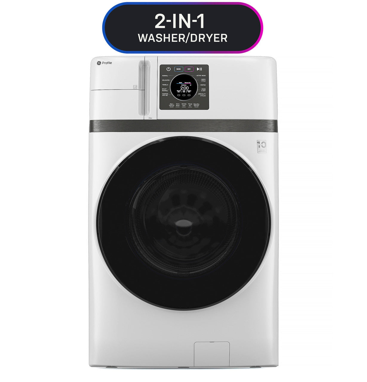 GE Profile™ ENERGY STAR® 4.6 cu. ft. Capacity UltraFast Combo with Ventless Inverter Heat Pump Technology Washer/Dryer