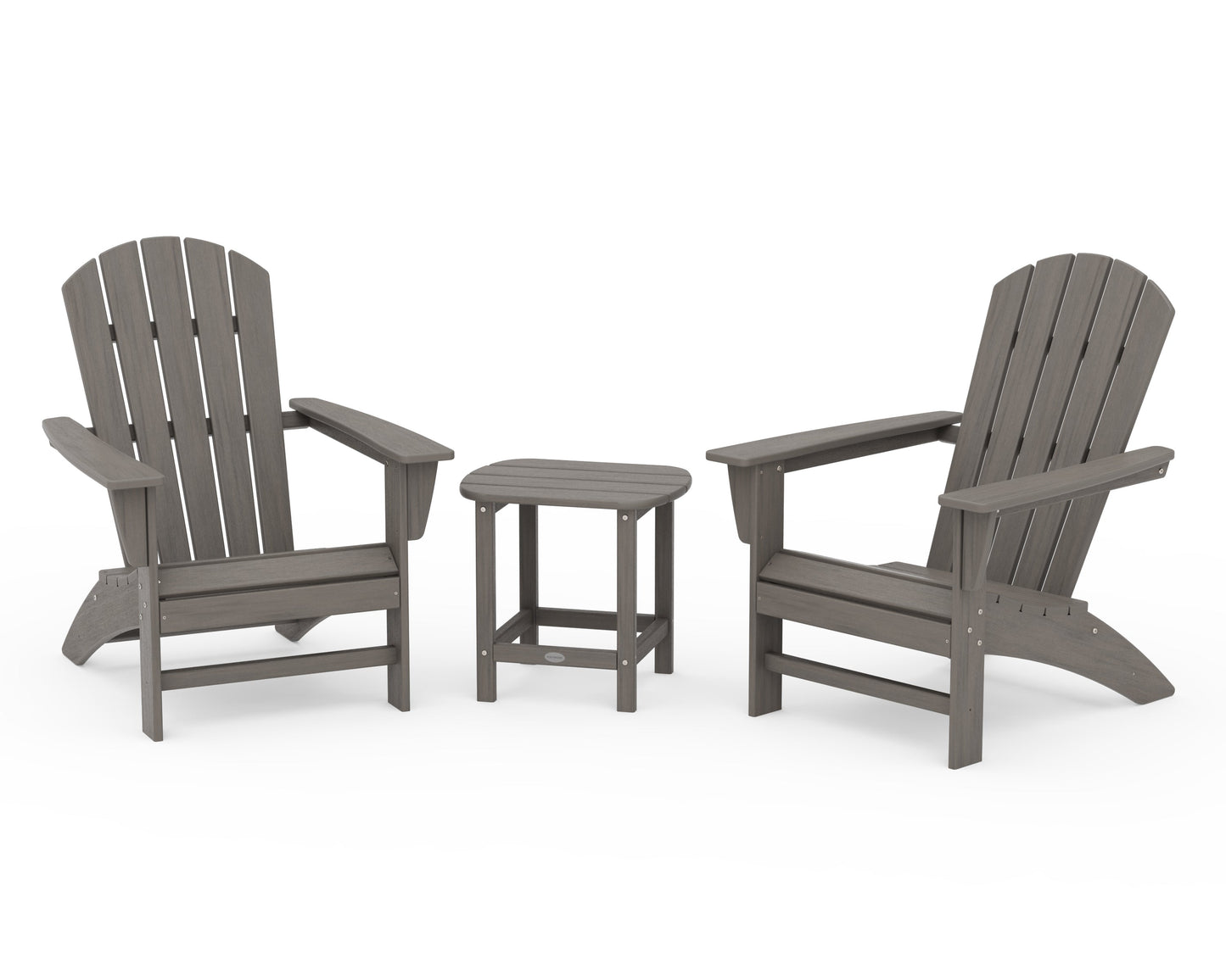Nautical 3-Piece Adirondack Set with South Beach 18" Side Table