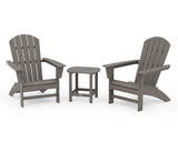 Nautical 3-Piece Adirondack Set with South Beach 18" Side Table