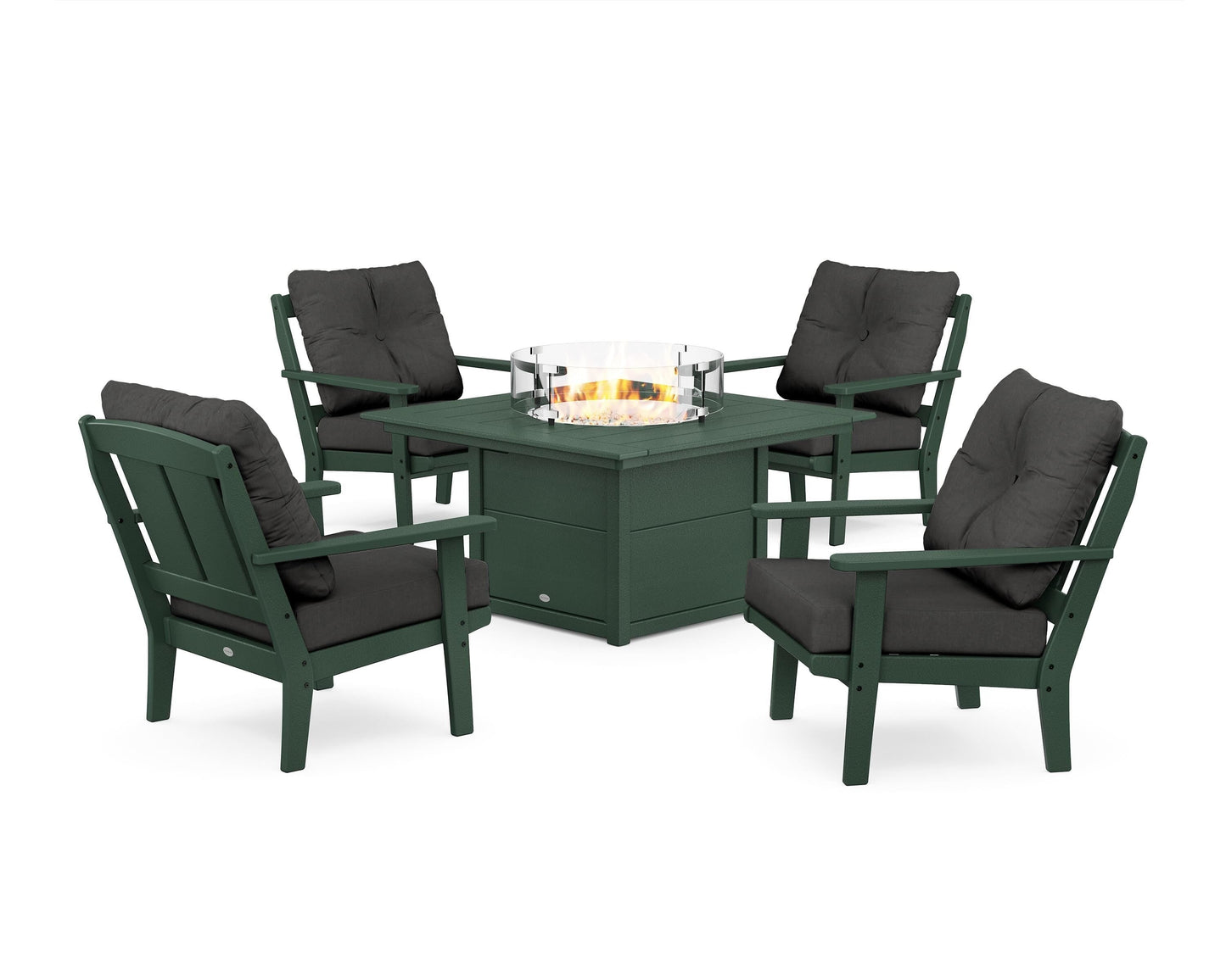 Mission 5-Piece Deep Seating Set with Fire Pit Table