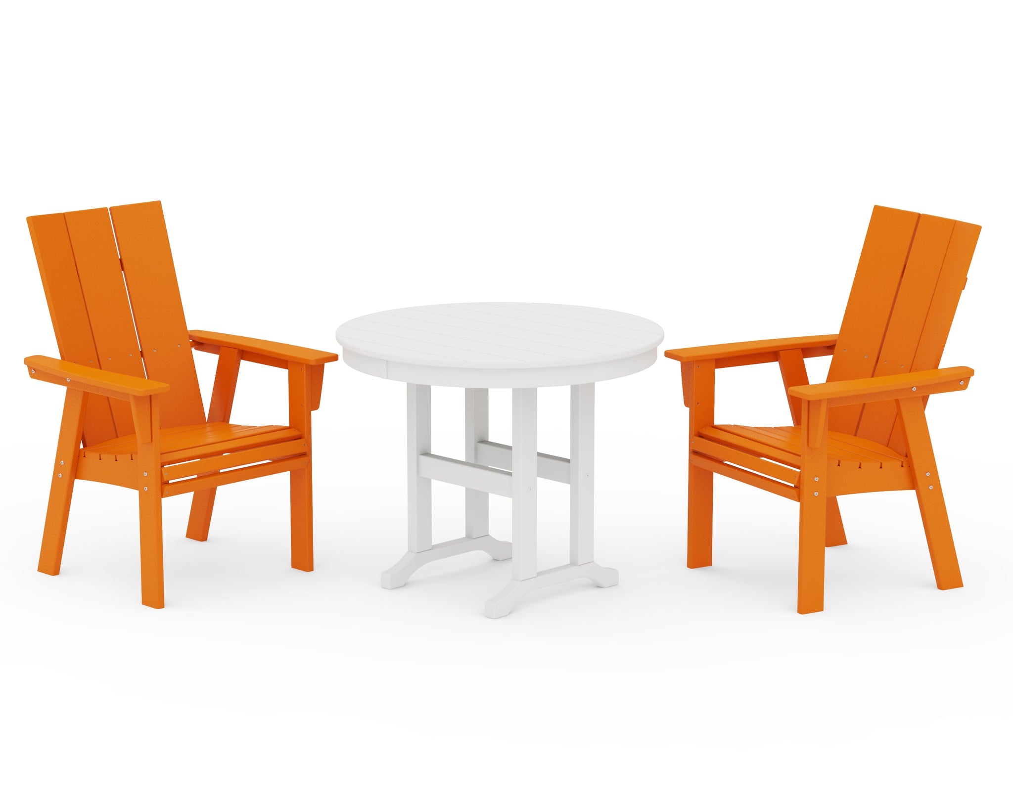 Modern Adirondack 3-Piece Round Dining Set