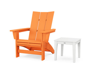 Modern Grand Adirondack Chair with Side Table