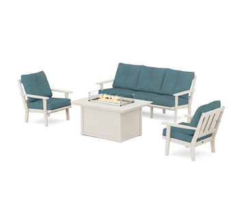 Oxford Deep Seating Fire Pit Table Set