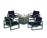 EDGE Sectional 5-Piece Deep Seating Set with Fire Pit Table