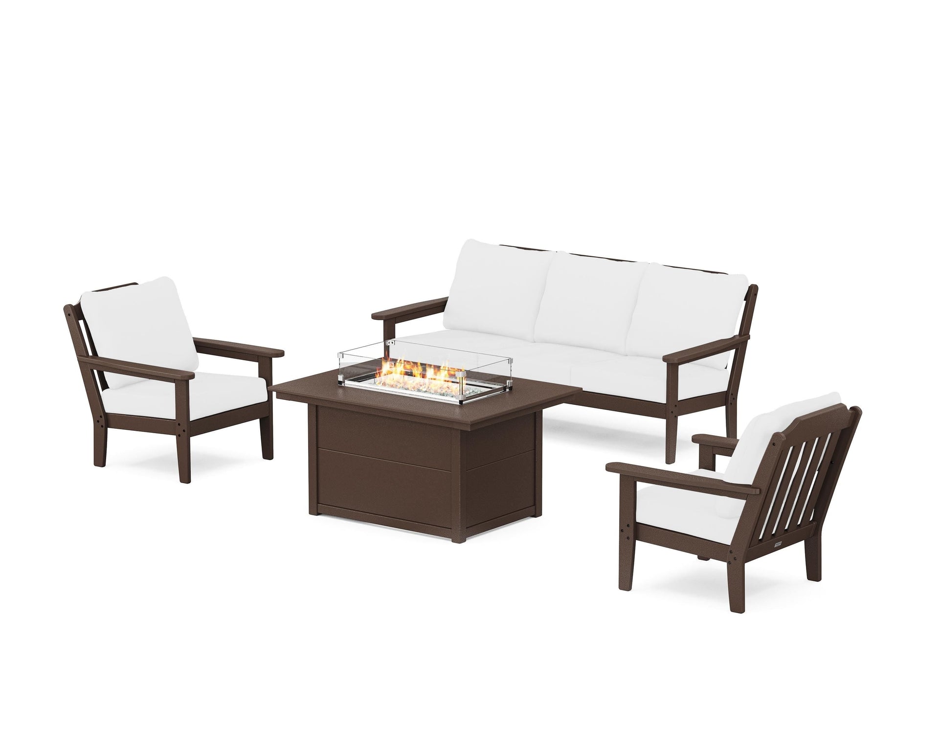 Cottage Deep Seating Fire Pit Table Set