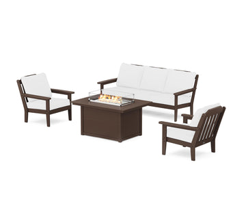 Cottage Deep Seating Fire Pit Table Set