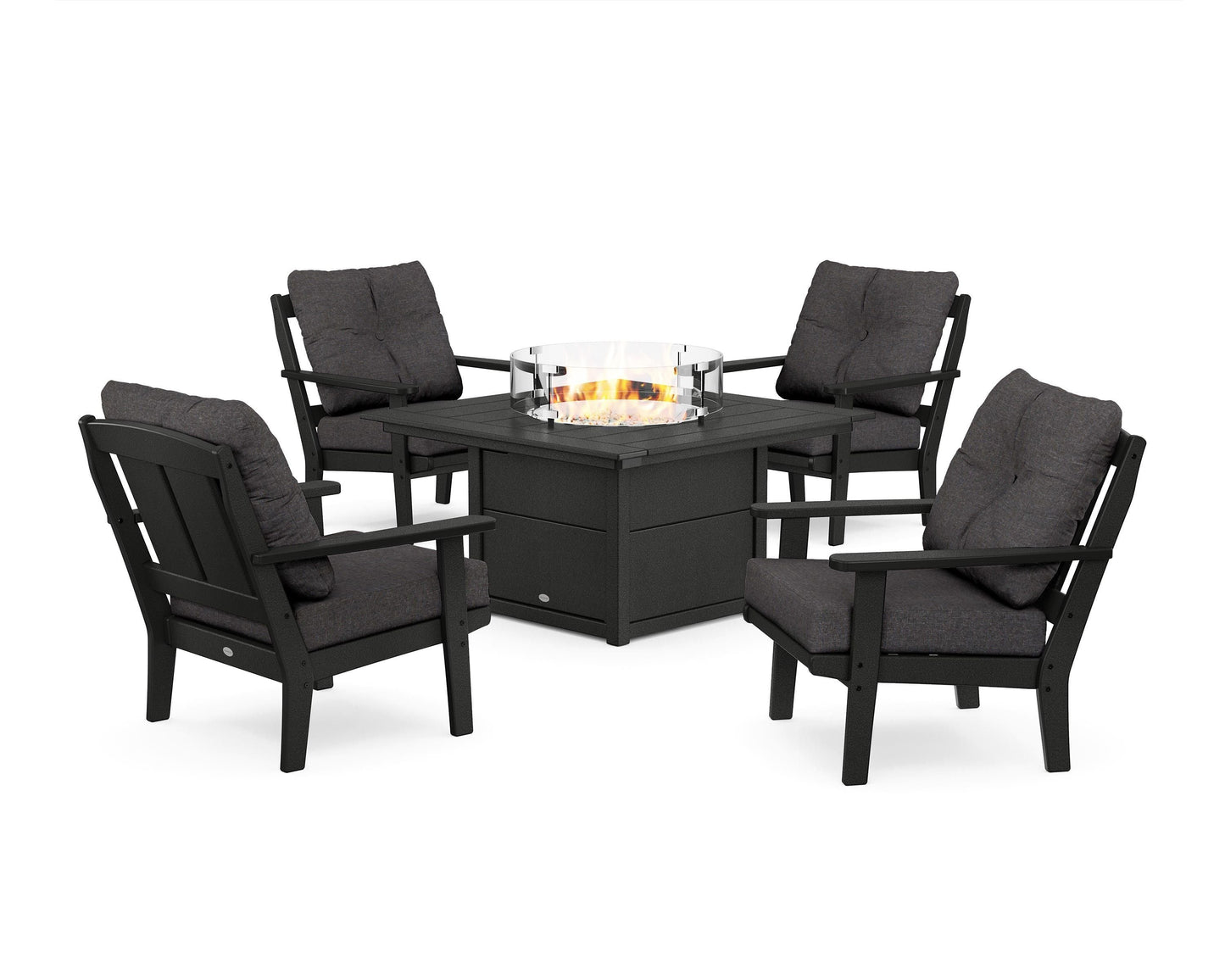 Mission 5-Piece Deep Seating Set with Fire Pit Table
