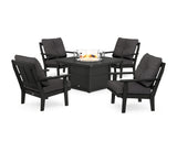 Mission 5-Piece Deep Seating Set with Fire Pit Table