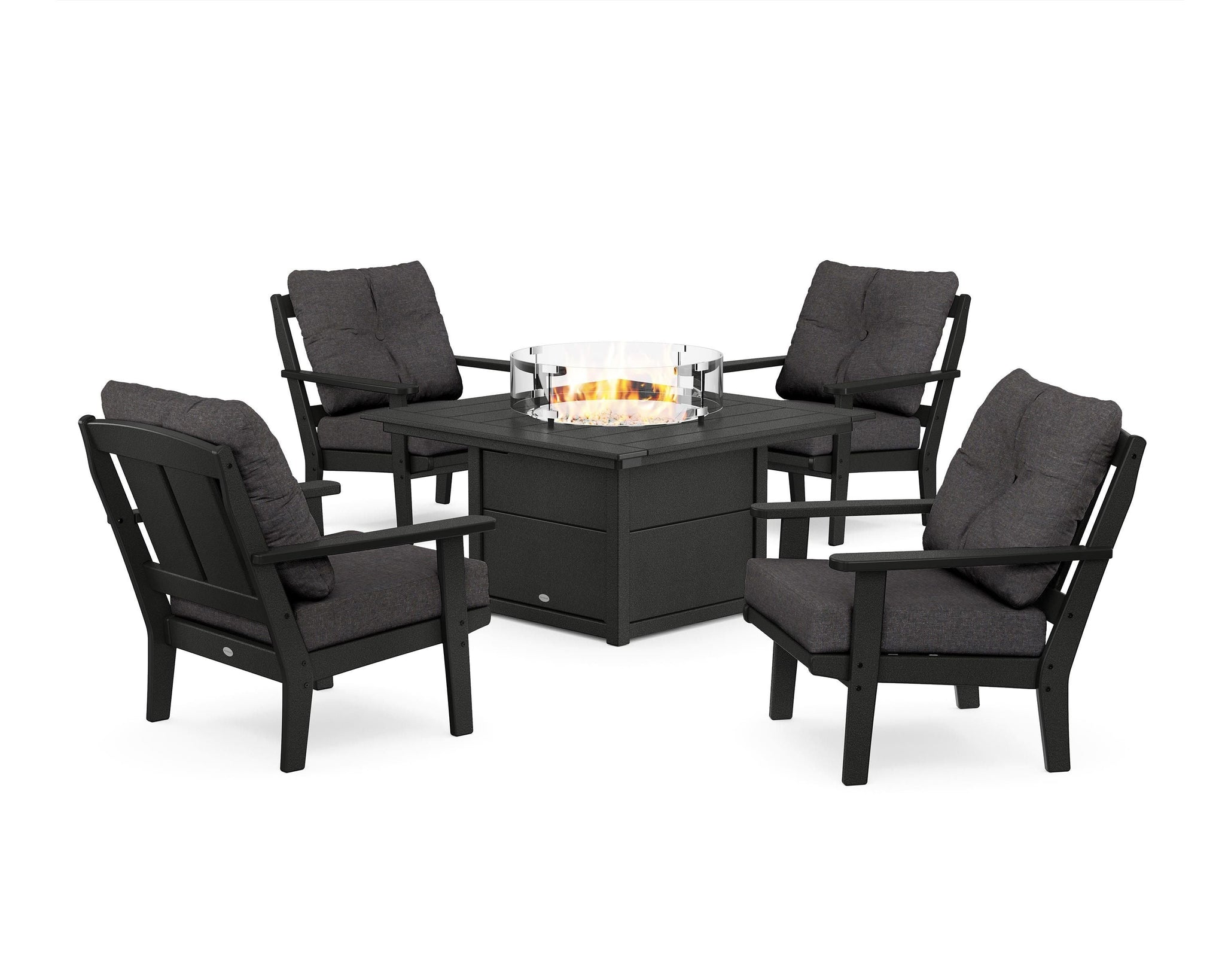 Mission 5-Piece Deep Seating Set with Fire Pit Table