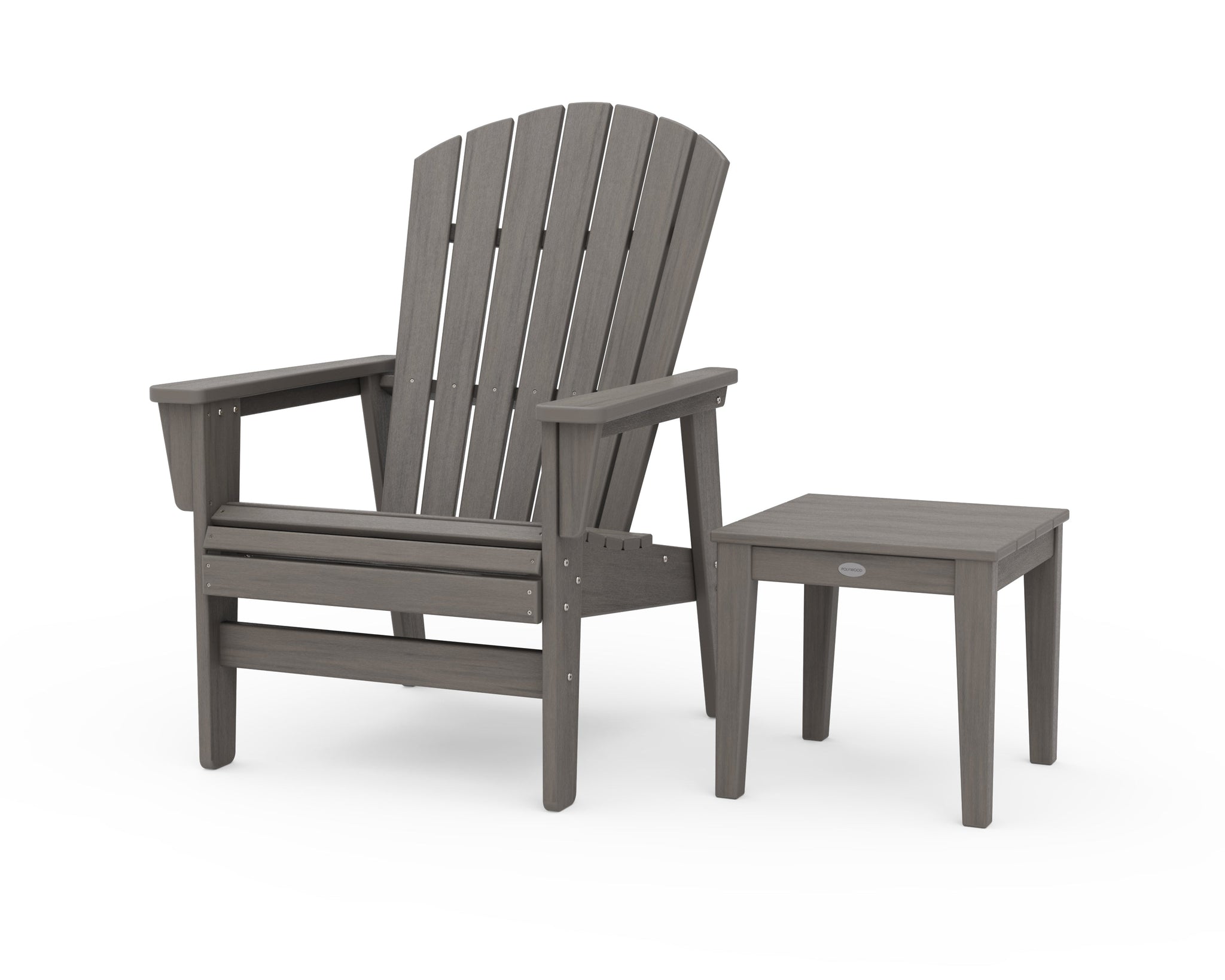 Nautical Grand Upright Adirondack Chair with Side Table