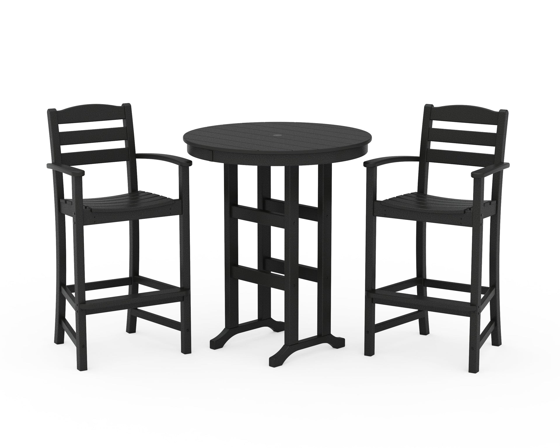 La Casa Café 3-Piece Round Farmhouse Bar Set