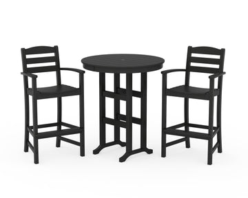 La Casa Café 3-Piece Round Farmhouse Bar Set