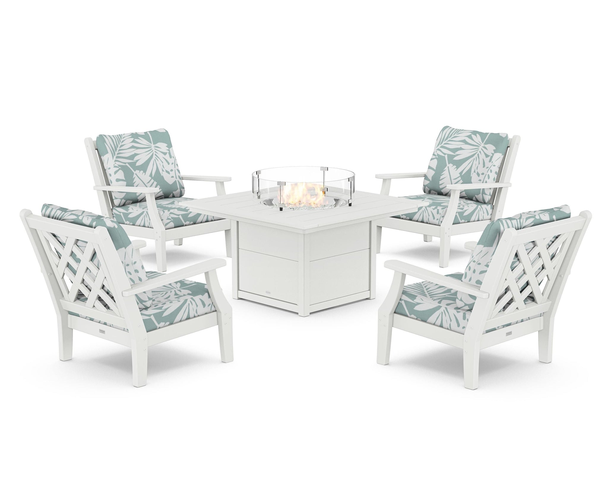 Wovendale 5-Piece Deep Seating Set with Fire Pit Table