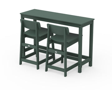 Modern Studio Urban Lowback Counter Chair 3-Piece Balcony Set