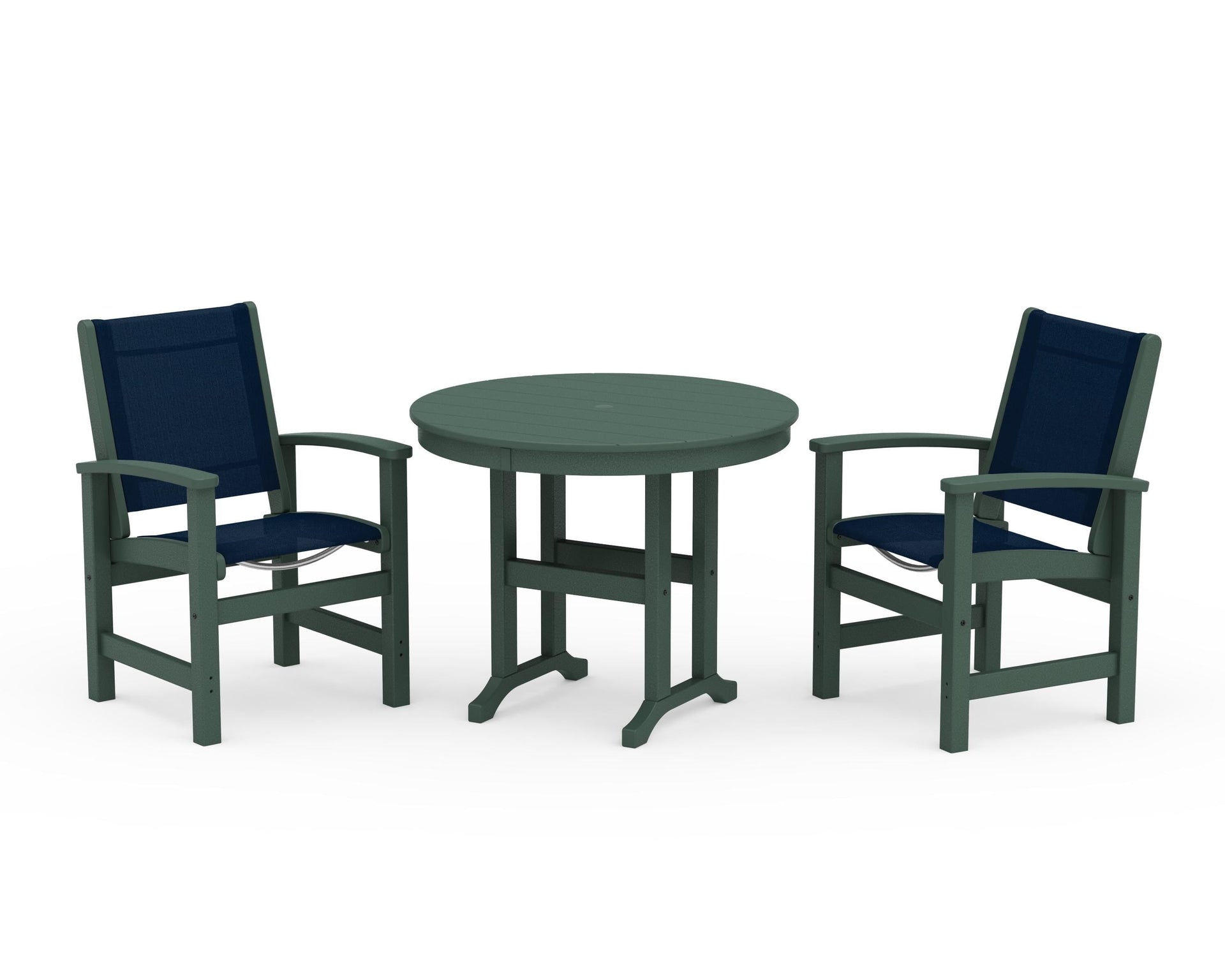 Coastal 3-Piece Round Dining Set