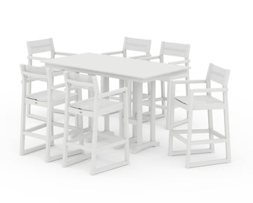 EDGE Sling Arm Chair 7-Piece Farmhouse Bar Set