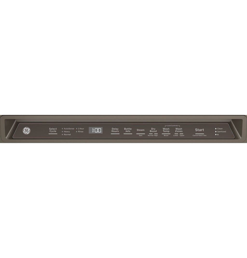 GE® ENERGY STAR® Front Control with Stainless Steel Interior Dishwasher with Sanitize Cycle