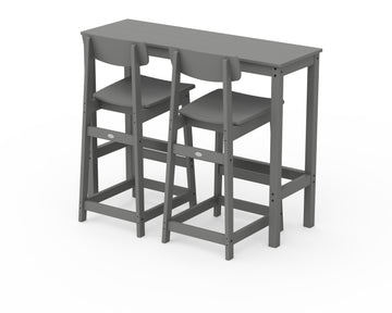 Modern Studio Urban Bar Chair 3-Piece Balcony Set