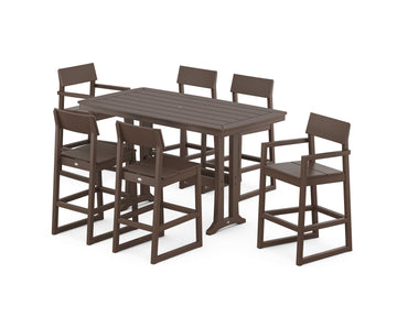 EDGE 7-Piece Bar Set with Trestle Legs