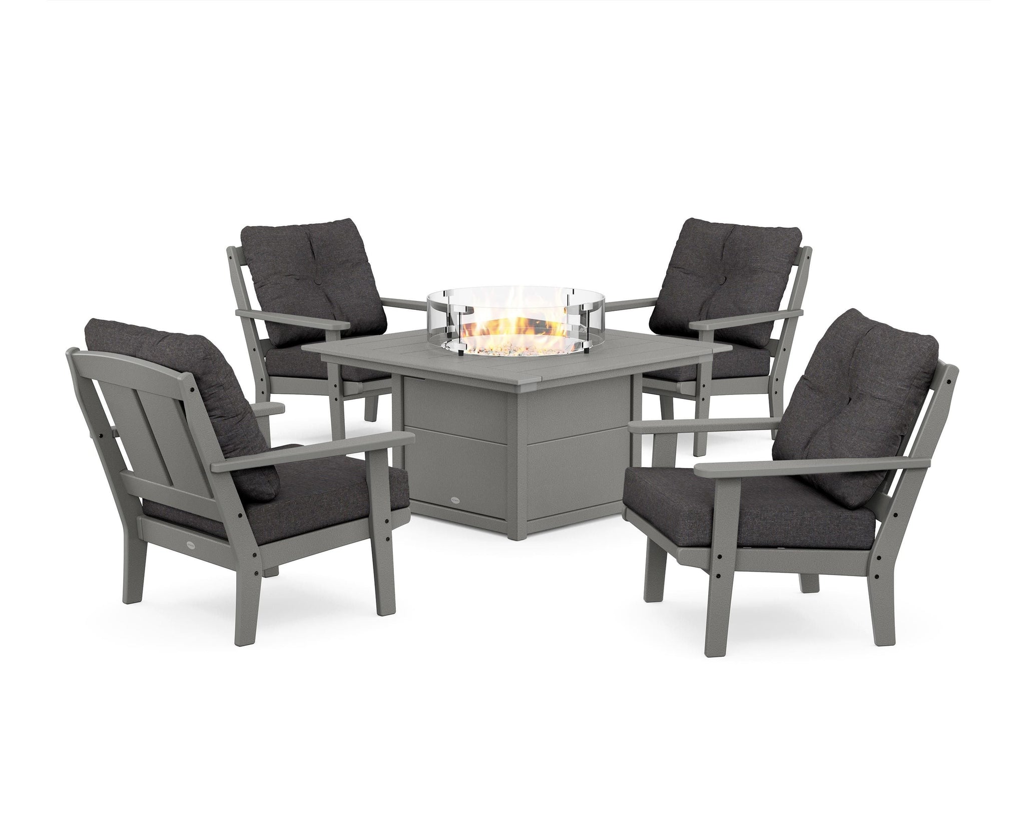 Mission 5-Piece Deep Seating Set with Fire Pit Table