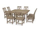 Braxton 9-Piece Nautical Trestle Dining Set