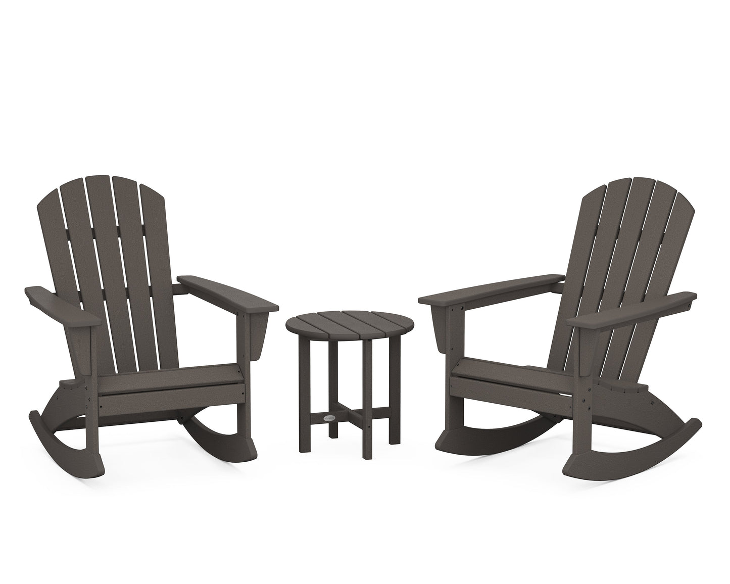 Nautical 3-Piece Adirondack Rocking Chair Set