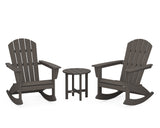 Nautical 3-Piece Adirondack Rocking Chair Set