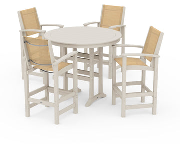 Coastal 5-Piece Nautical Trestle Bar Set