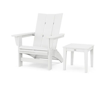 Modern Grand Adirondack Chair with Side Table