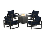 EDGE Sectional 5-Piece Deep Seating Set with Fire Pit Table
