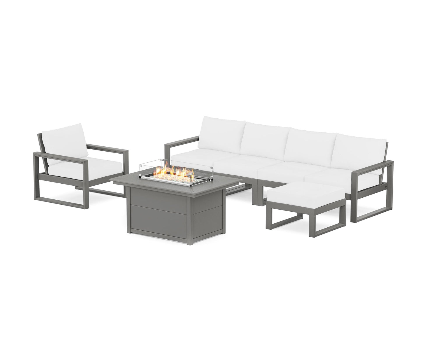 EDGE Sectional Lounge and Fire Pit Set