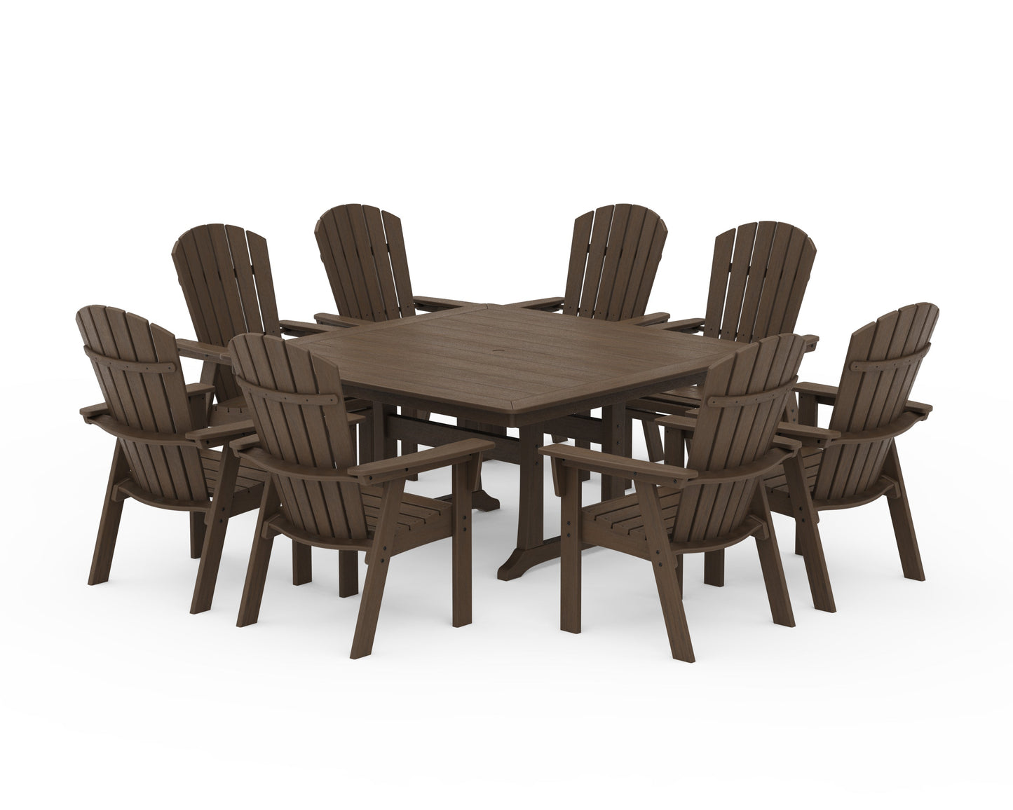 Nautical Adirondack 9-Piece Trestle Dining Set