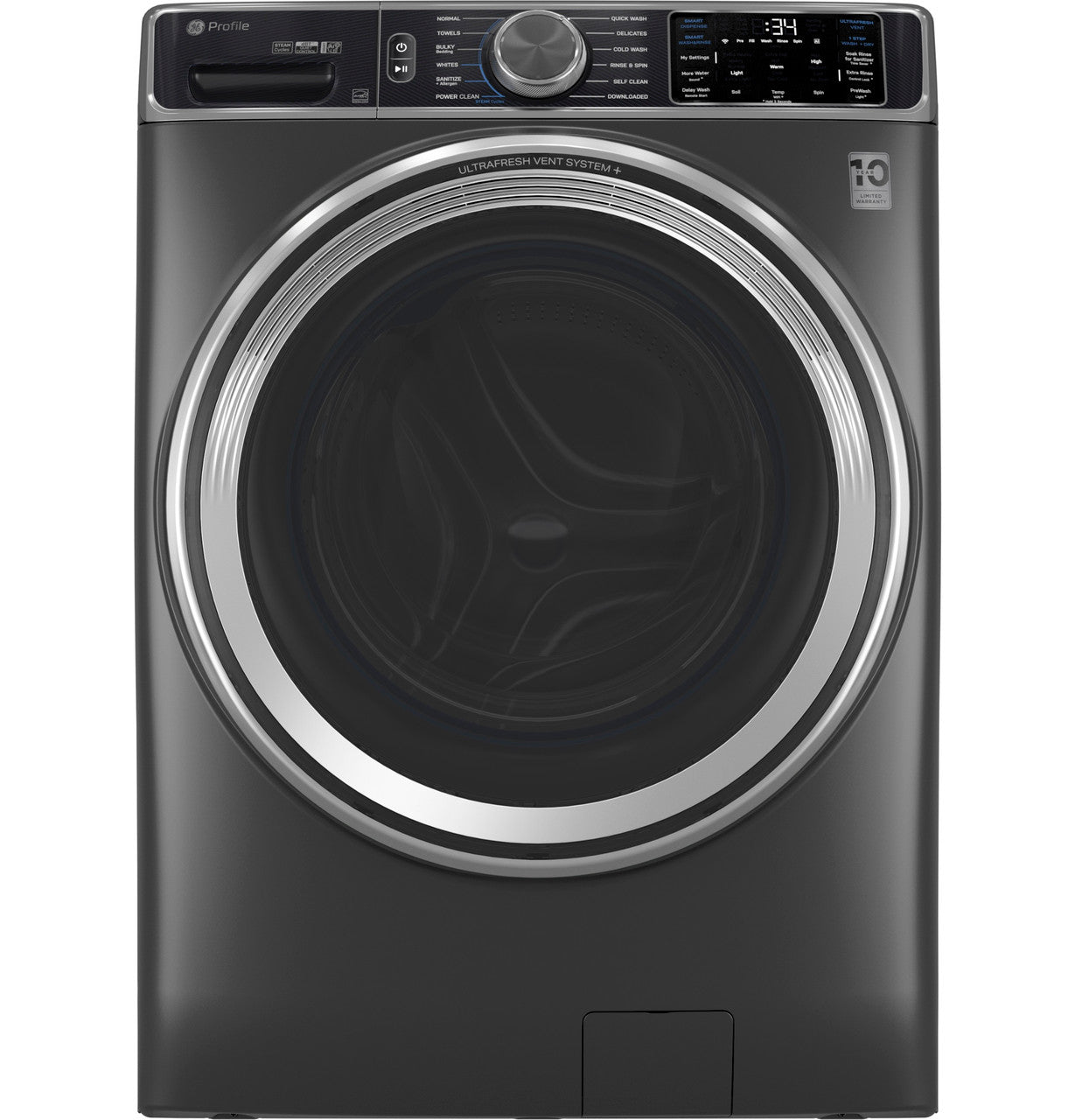 GE Profile™ 5.5 cu. ft. Capacity Smart Front Load ENERGY STAR® Steam Washer with UltraFresh Vent System+ and Smart Wash & Smart Rinse