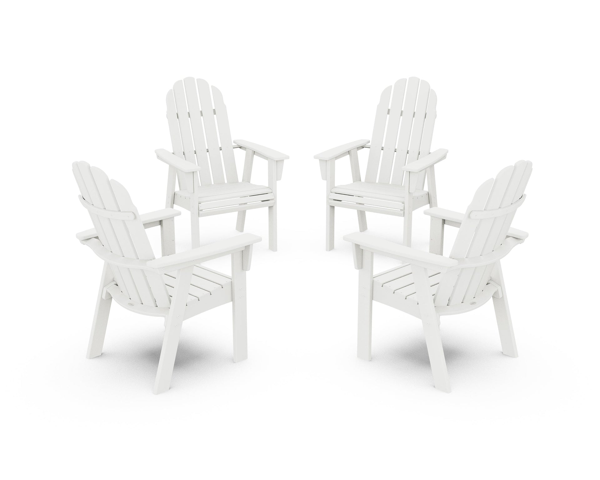 Vineyard 4-Piece Curveback Upright Adirondack Conversation Set