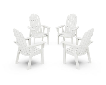 Vineyard 4-Piece Curveback Upright Adirondack Conversation Set