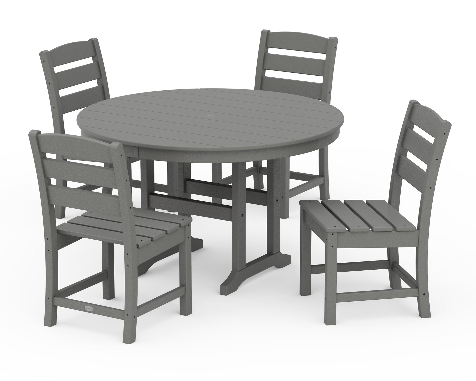 Lakeside 5-Piece Round Farmhouse Side Chair Dining Set