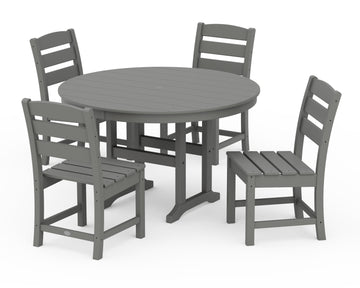 Lakeside 5-Piece Round Farmhouse Side Chair Dining Set